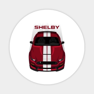 Ford Mustang Shelby GT350 2015 - 2020 - Rapid Red - White Stripes Magnet